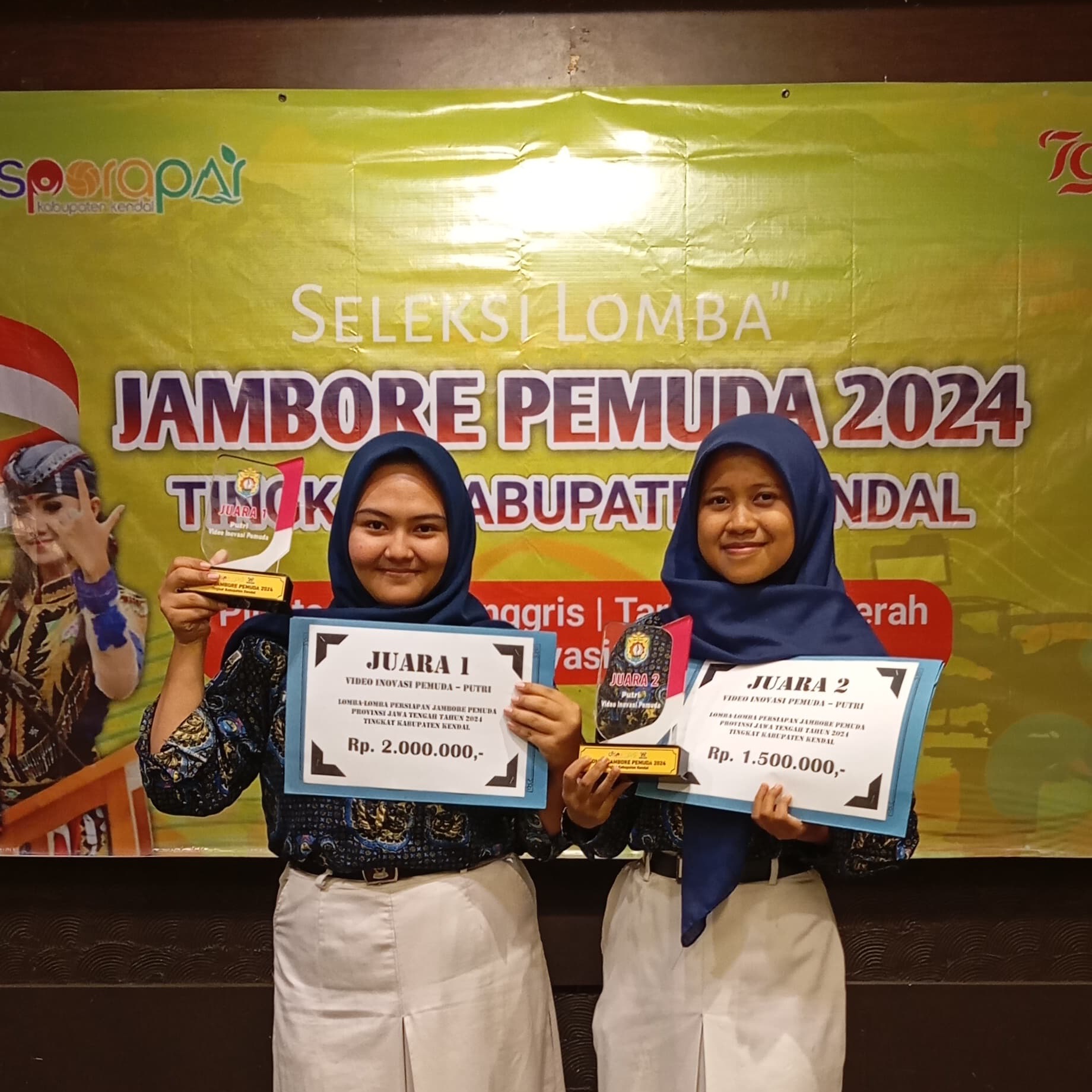 Siswi SMK Negeri 1 Kendal Sabet Juara di Jambore Pemuda Kabupaten Kendal