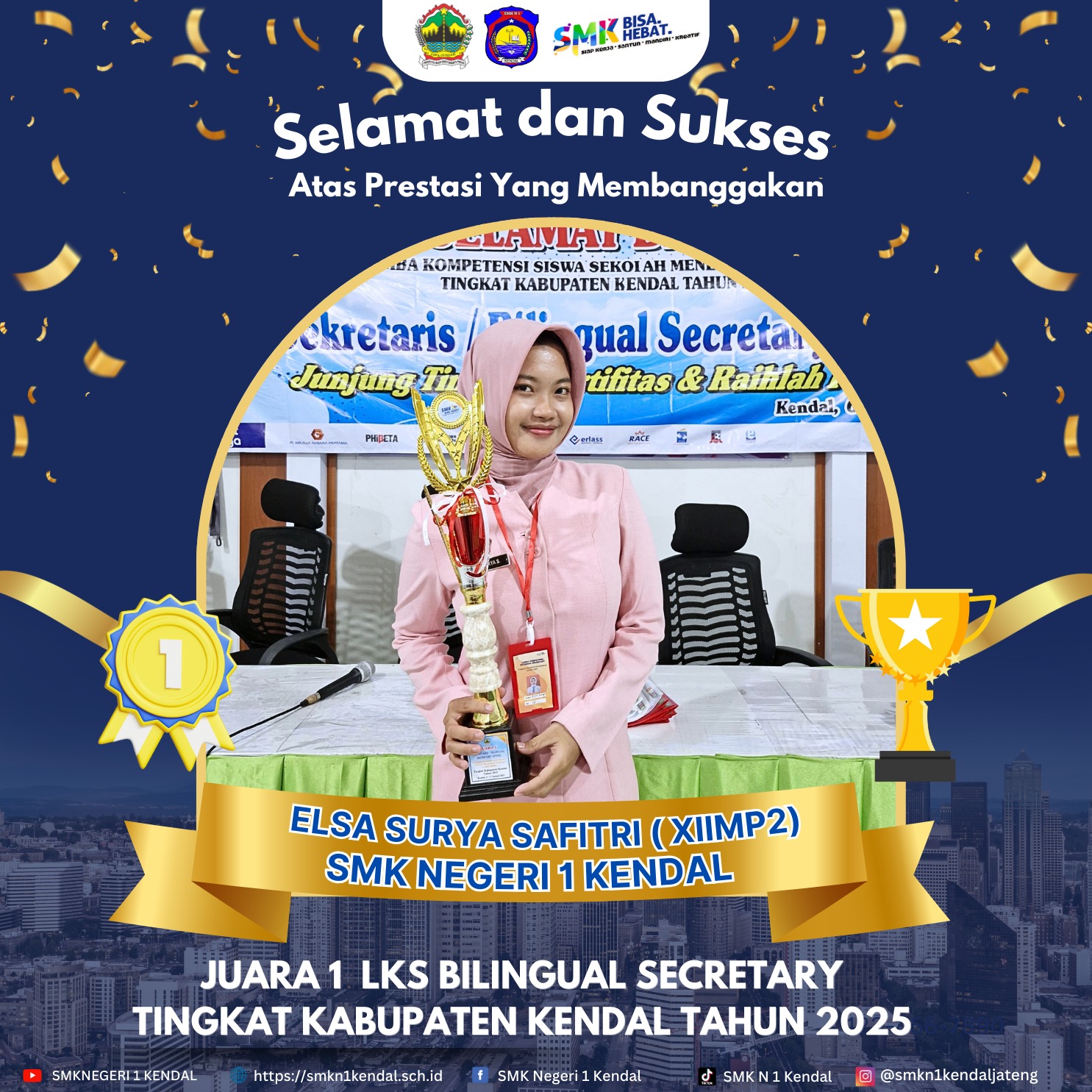 SMK Negeri 1 Kendal Meraih Juara pada LKS Tingkat Kab. Kendal 2025