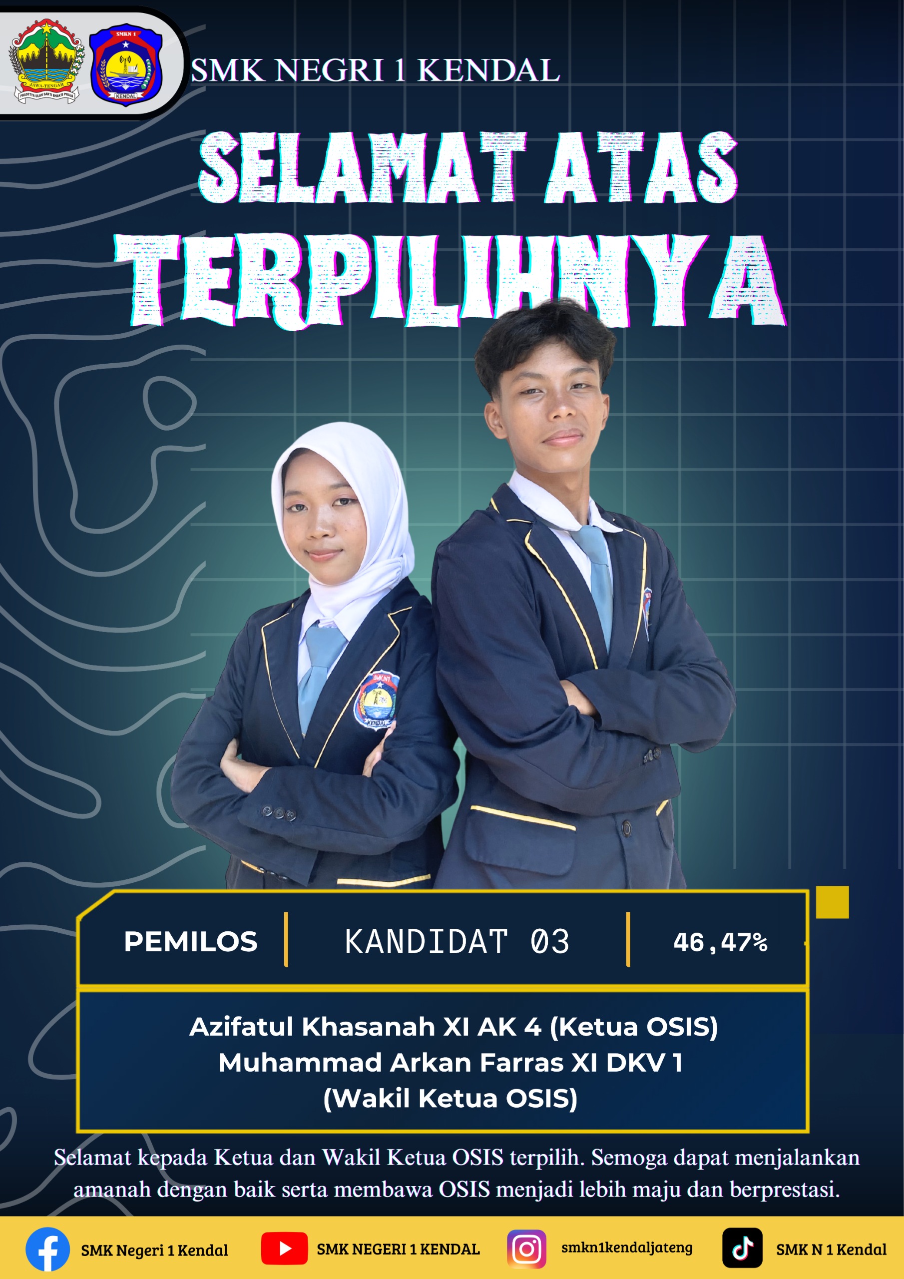 SMK Negeri 1 Kendal Menggelar Pemilihan Ketua OSIS Periode 2025/2026